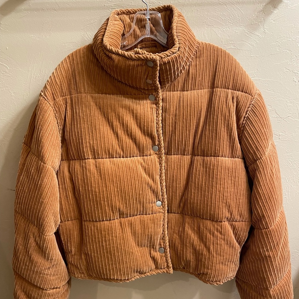 urban outfitters corduroy puffer jacket